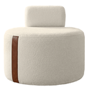 Ver imagem 3 de Kit 02 Poltrona Decorativa Orgânica Erica Sala Bouclê Luxo:Bege Claro