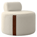 Ver imagem 5 de Kit 02 Poltrona Decorativa Orgânica Erica Sala Bouclê Luxo:Bege Claro