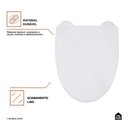 Ver imagem 3 de Assento Plástico com Soft Close para Vaso Sanitário Painita Pingoo.casa - Branco