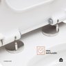 Assento Plástico com Soft Close para Vaso Sanitário Painita Pingoo.casa - Branco - 5