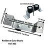 Roldana Guia Portao Buzio Aaluminio Rol-303 Kit C/2un Gm - 2