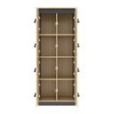 Ver imagem 4 de Locker Armário Guarda Volumes 0,60m X 1,60m 8 Portas com Chave Cor:amêndoa com Preto
