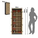 Ver imagem 3 de Armário Locker Guarda Volume 8 Portas com Chave 60x160cm ME4202 Amêndoa e Preto - Tecnomobili