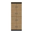 Ver imagem 2 de Armário Locker Guarda Volume 8 Portas com Chave 60x160cm ME4202 Amêndoa e Preto - Tecnomobili