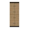 Locker Armário Guarda Volumes 0,60m X 1,60m 8 Portas com Chave Cor:amêndoa com Preto - 2