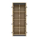 Ver imagem 4 de Armário Locker Guarda Volume 8 Portas com Chave 60x160cm ME4202 Amêndoa e Preto - Tecnomobili