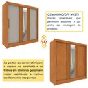 Ver imagem 3 de Guarda-Roupa Casal com Espelho 3 Portas de Correr e 4 Gavetas 190cm Multimóveis CR35498 Cinamomo/
