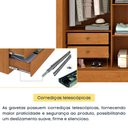 Ver imagem 6 de Guarda-Roupa Casal com Espelho 3 Portas de Correr e 4 Gavetas 190cm Multimóveis CR35498 Cinamomo/