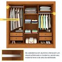 Ver imagem 7 de Guarda-Roupa Casal com Espelho 3 Portas de Correr e 4 Gavetas 190cm Multimóveis CR35498 Cinamomo/