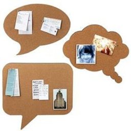 Conjunto Quadro de Recado em Cortiça BALÕES 30x30cm - 1