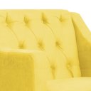 Ver imagem 4 de Kit 2 Poltronas Estofada para Hall de Entrada Genesis Suede Amarelo - Lm Decor