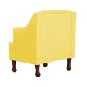 Ver imagem 3 de Kit 2 Poltronas Estofada para Hall de Entrada Genesis Suede Amarelo - Lm Decor