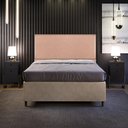 Ver mais imagens de Cabeceira Box Casal King Com Tachas 195 Cm Linho Rosê