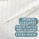 Ver imagem 3 de Kit Colcha Casal King Pérola 100%algodao 200 Fios Super Elegante:off White