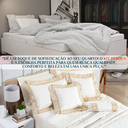 Ver imagem 4 de Kit Colcha Casal King Pérola 100%algodao 200 Fios Super Elegante:off White