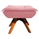 Ver imagem 3 de Kit 2 Puffs Decorativos Sala de Estar Giratória Giromad Opla Suede Rose - Ibiza