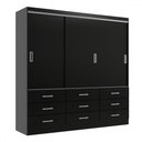 Ver imagem 1 de Guarda-roupa Casal Isabela 3 Portas 9 Gavetas - Evidência Móveis