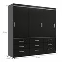 Ver imagem 5 de Guarda-roupa Casal Isabela 3 Portas 9 Gavetas - Evidência Móveis