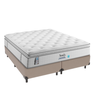 Box Bege King Size e Colchão Comfort Gel Hipersoft Sealy - 1