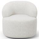 Ver imagem 5 de Poltrona Giratória Orgânica para Sala de Estar Living Helena L02 Prime Bouclê Cru - Lyam Decor