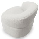 Ver imagem 2 de Poltrona Giratória Orgânica para Sala de Estar Living Helena L02 Prime Bouclê Cru - Lyam Decor