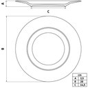Ver imagem 2 de Jogo 6 Pratos Rasos Jantar 28cm Tramontina Azzura Porcelana Decorada Floral Azul Mesa Posta