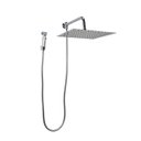 Ver imagem 2 de Ducha Inox 30 Cm C/ Desviador e Ducha Manual Abs C/ Trava