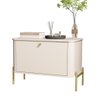 Mesa de Cabeceira Tucupí Off White Dourado Jb Bechara - 1