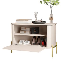 Mesa de Cabeceira Tucupí Off White Dourado Jb Bechara - 2