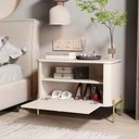 Ver imagem 3 de Mesa de Cabeceira Tucupí Off White Dourado Jb Bechara