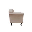 Ver mais imagens de Kit Namoradeira + 1 Poltrona Decorativa Dália Suede Bege Pés Madeira Mz Decor