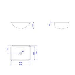 Cuba de Embutir Retangular Branco 480x355mm - Deca Deca Loucas - 3
