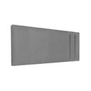 Ver imagem 1 de Cabeceira Modular Cama Box Almofadada Luxo Linho Rbl:casal Painel/cinza