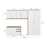 Lavanderia Modulada Kappesberg Celeste 5 Peças Nogueira/branco 280cm - 4