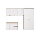 Ver imagem 2 de Lavanderia Modulada Kappesberg Celeste 5 Peças Nogueira/branco 280cm