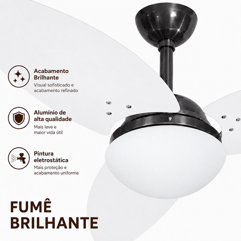 Ventilador Infinity Lótus 1025 3 Pás Brancas com Chave