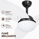 Ver imagem 1 de Ventilador Infinity Lótus 1025 3 Pás Brancas com Chave