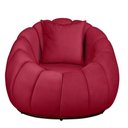 Ver imagem 7 de Kit Poltrona Base Giratória C/ Almofada e Puff Concha Veludo Cor Vermelho
