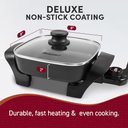 Ver mais imagens de Elite Gourmet Eg808 Frigideira Elétrica Antiaderente 2,5qt Preto