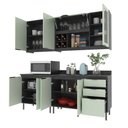 Ver imagem 4 de Cozinha Compacta Freijó L200cm 8 Portas 3 Gavetas Cz1200 Cor: Verde Mar