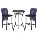 Ver imagem 1 de Mesa Bistro e 2 Banquetas Roma Preta Corda Náutica 12 Trama Original