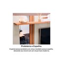 Ver imagem 4 de Rack Bancada C/ Painel P/ Tv até 60 Pol Treviso 1 Porta e Nicho 180x153cm Off White/cinamomo - Perm