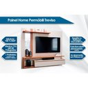 Ver imagem 2 de Rack Bancada C/ Painel P/ Tv até 60 Pol Treviso 1 Porta e Nicho 180x153cm Off White/cinamomo - Perm
