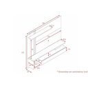 Ver imagem 6 de Rack Bancada C/ Painel P/ Tv até 60 Pol Treviso 1 Porta e Nicho 180x153cm Off White/cinamomo - Perm