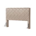 Ver imagem 2 de Cabeceira Cama Box King 1,93m Estofada Capri Linho Bege
