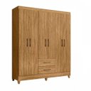 Ver imagem 2 de Guarda Roupa Casal 6 Portas 2 Gavetas 1,53m Freijo Panamá Moval
