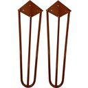 Ver imagem 1 de Kit 02 Pés de Ferro Aço Hairpin Legs 30 Cm Bronze A01 Sofá Móveis Mesa - Inoviza
