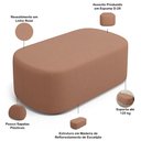 Ver imagem 6 de Cabeceira Cama Box 100cm Lanna com Puff Recamier Doha W01 Linho Rosê - Lyam Decor