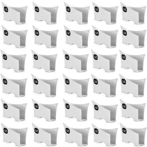 Kit 30 Suportes Porta Guardanapos de Papel para Mesa Uz Branco