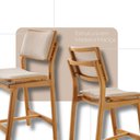 Ver imagem 4 de Conjunto Mesa Bistrô Ballare Tampo 60cm Redondo e 4 Banquetas Eva Moderna Mobília
